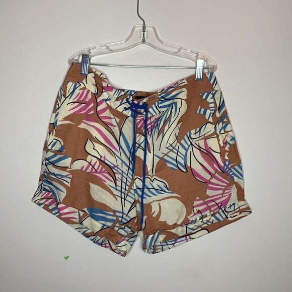 J.Crew linen tropical cuffed shorts. Size 4 - Picture 1 of 5